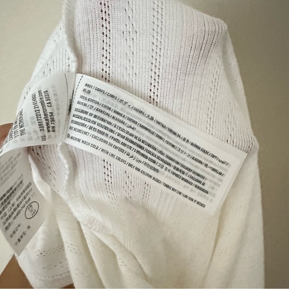 NWOT Hollister White Tie Front Crop T-shirt Top - Picture 7 of 7